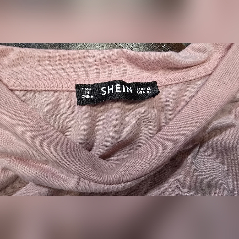 Shein Womens Glitter Sequin Pocket Tee XL - Picture 5 of 7